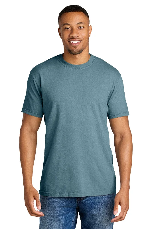 Men's short-sleeve sleek neutral-casual-bold-rich-maroon shirt-Comfort Colors Mens Short Sleeve Crewneck T-Shirt - Ice Blue