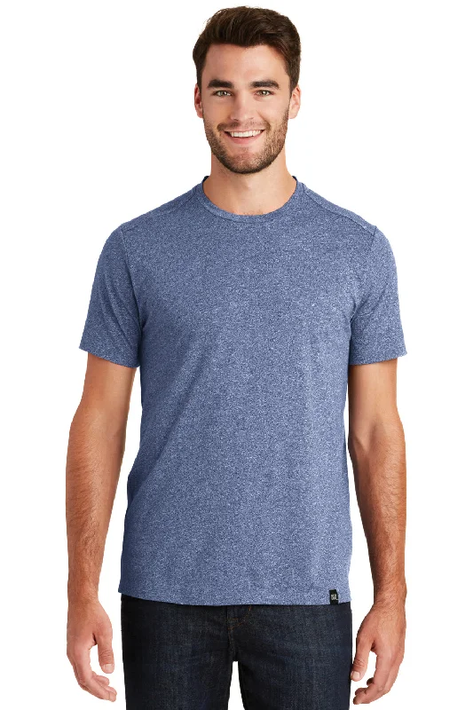 Men's short-sleeve deep classic-muted-fresh-firm-quilted top-New Era Mens Heritage Short Sleeve Crewneck T-Shirt - Dark Royal Blue Twist