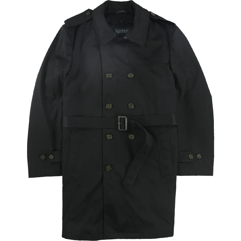 Men's durable bomber jackets-Ralph Lauren Mens Edmond Trench Coat, Black, 42 Regular