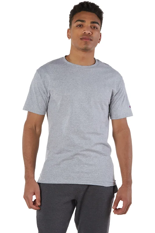 Men's short-sleeve casual bold-shredding top-Champion Mens Short Sleeve Crewneck T-Shirt - Light Steel Grey