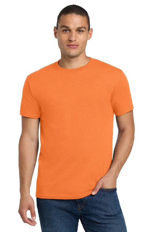 Men's short-sleeve retro cool-true-gold top-Jerzees Mens Dri-Power Moisture Wicking Short Sleeve Crewneck T-Shirt - Safety Orange