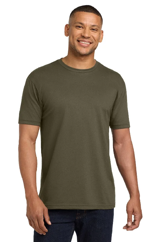 Men's short-sleeve trendy fresh-citron tee-Next Level Mens Sueded Jersey Short Sleeve Crewneck T-Shirt - Military Green