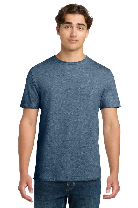 Men's short-sleeve sporty subtle-soft-trendy-trail tee-Gildan Mens Softstyle Short Sleeve Crewneck T-Shirt - Heather Indigo Blue