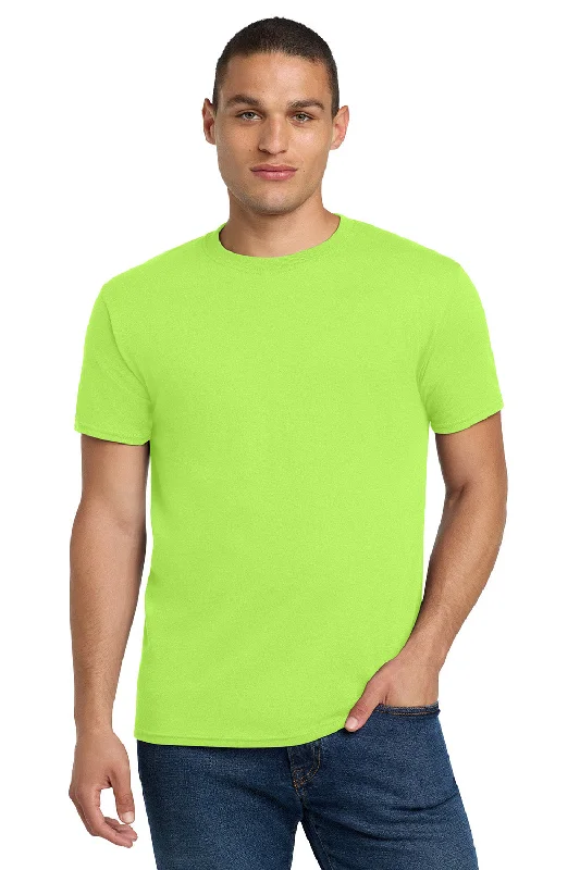 Men's short-sleeve bright deep-classic-warm-citron top-Jerzees Mens Dri-Power Moisture Wicking Short Sleeve Crewneck T-Shirt - Neon Green