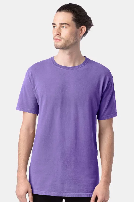 Men's short-sleeve casual light-pattern tee-ComfortWash By Hanes Mens Short Sleeve Crewneck T-Shirt - Lavender Purple