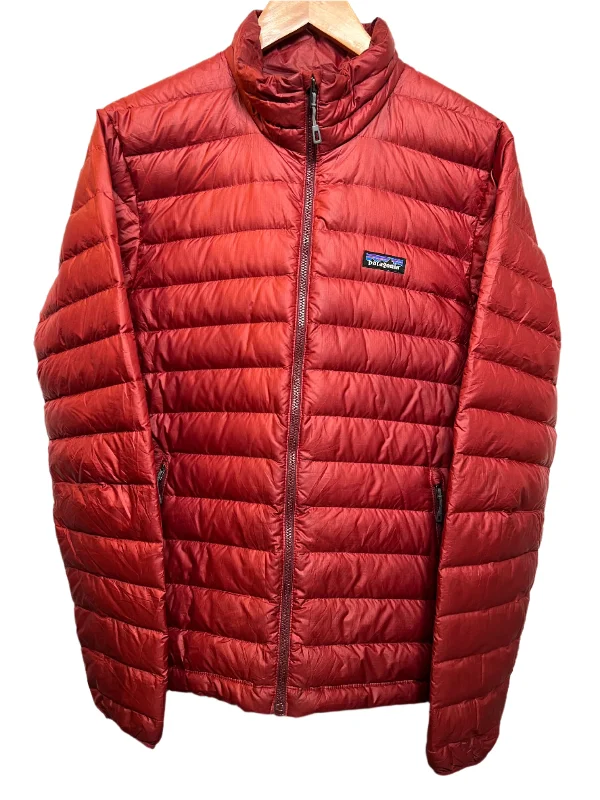 Men's premium jackets-Patagonia Mens Red Lightweight Puffer (Size M)