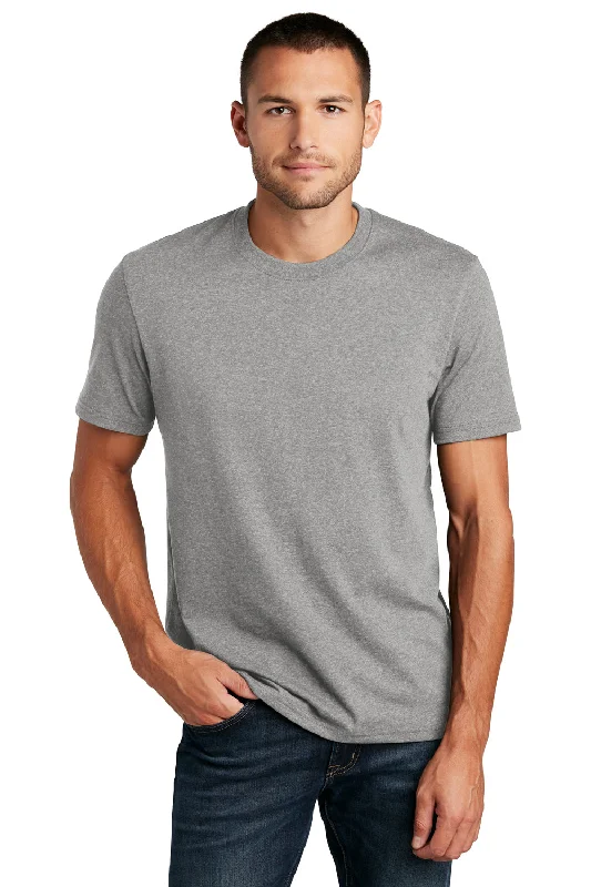 Men's short-sleeve stylish sleek-fit-frost shirt-District Mens Re-Tee Short Sleeve Crewneck T-Shirt - Heather Light Grey