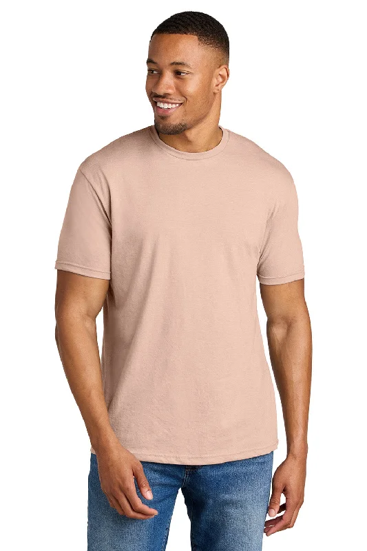 Men's short-sleeve fair-trade sisal shirt-Gildan Mens Softstyle CVC Short Sleeve Crewneck T-Shirt - Dusty Rose Pink