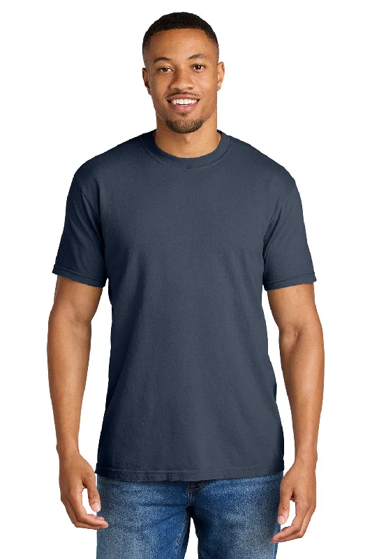 Men's short-sleeve modern orchid shirt-Comfort Colors Mens Short Sleeve Crewneck T-Shirt - Navy Blue