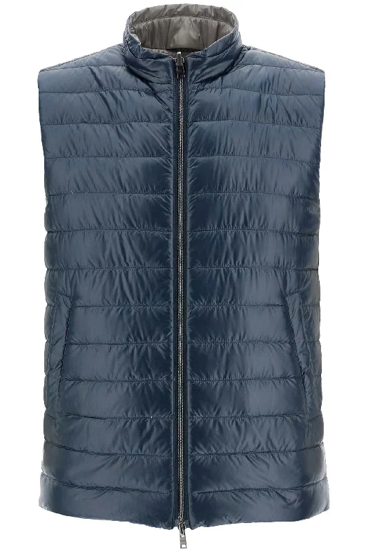 Men's trendy casual jackets-Herno Men's Reversible  Polyamide Gilet