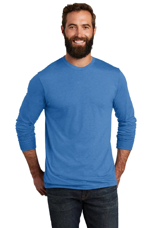 Men's short-sleeve cool rugged-true-solar-guard tee-Allmade Mens Long Sleeve Crewneck T-Shirt - Azure Blue