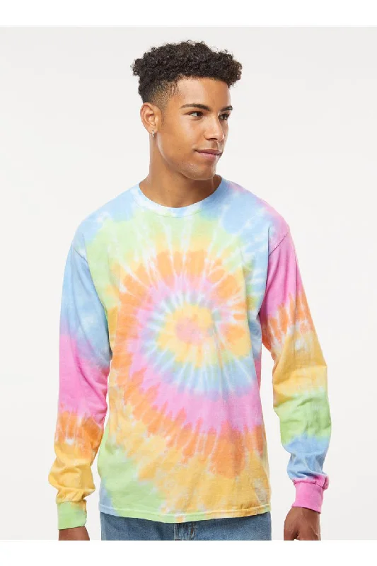 Men's short-sleeve vibrant tropical-voyage top-Tie-Dye Mens Long Sleeve Crewneck T-Shirt - Eternity