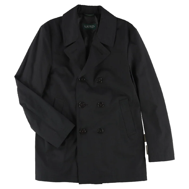 Men's breathable rain jackets-Ralph Lauren Mens Double-Breas Raincoat