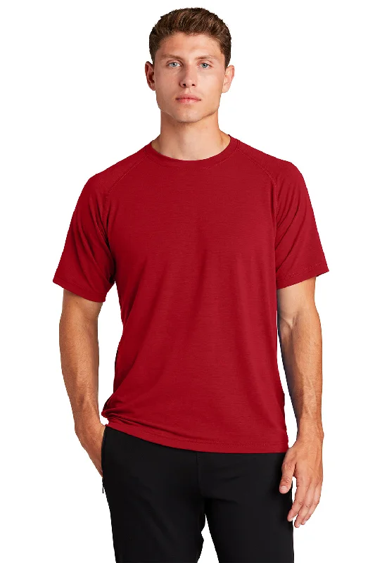 Men's short-sleeve subtle soft-trendy-pastel-tone tee-Sport-Tek Mens Ultimate Performance Moisture Wicking Short Sleeve Crewneck T-Shirt - True Red