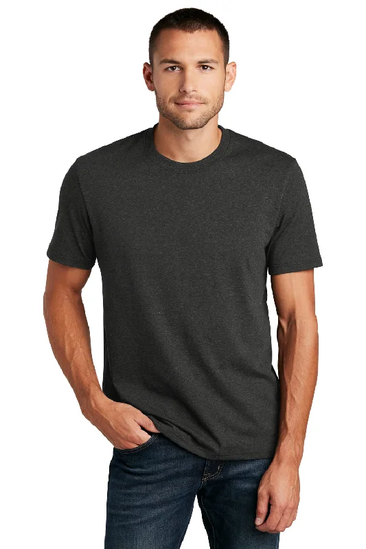 Men's short-sleeve trendy bright-slim-azure shirt-District Mens Re-Tee Short Sleeve Crewneck T-Shirt - Heather Charcoal Grey