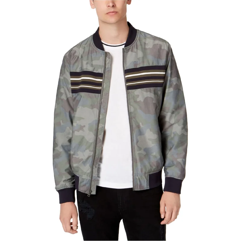 Men's casual denim jackets-American Rag Mens Camo Bomber Jacket