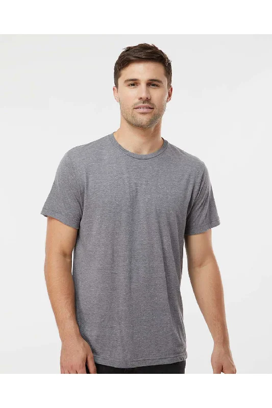 Men's short-sleeve bold old-walnut tee-Tultex Mens Short Sleeve Crewneck T-Shirt - Heather Grey