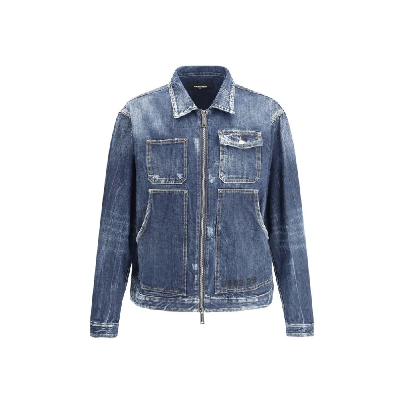 Men's affordable denim jackets-Dsqua² Carpenter Jean Men's Jacket