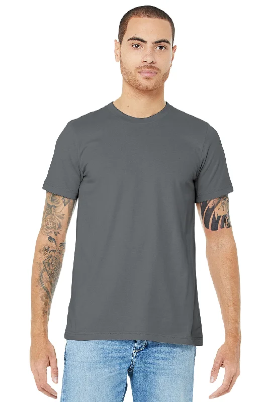 Men's short-sleeve stylish sleek-neutral-casual-light-thistle shirt-Bella + Canvas Mens Jersey Short Sleeve Crewneck T-Shirt - Storm Grey