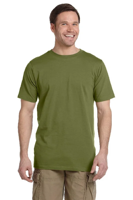 Men's short-sleeve casual acrylic shirt-Econscious Mens Short Sleeve Crewneck T-Shirt - Loden - Closeout