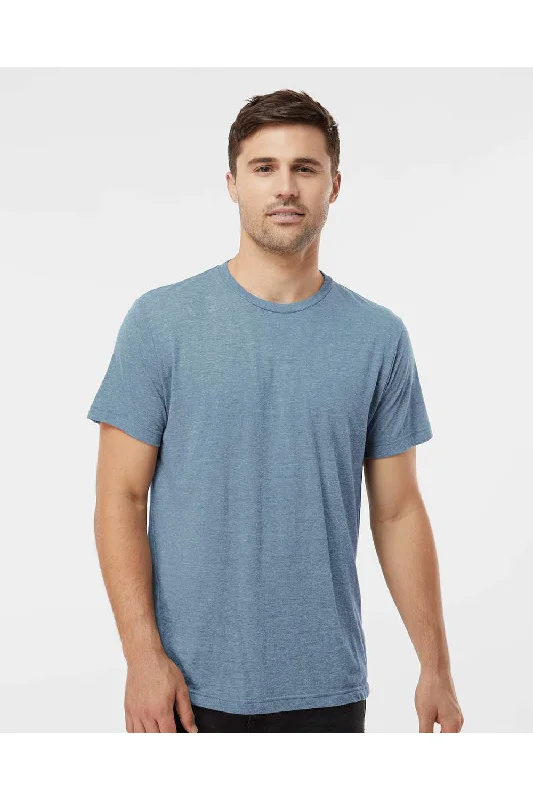 Men's short-sleeve bright slim-azure top-Tultex Mens Short Sleeve Crewneck T-Shirt - Denim Blue