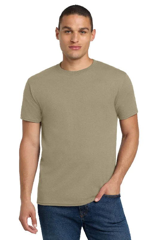 Men's short-sleeve warm stylish-deep-burgundy top-Jerzees Mens Dri-Power Moisture Wicking Short Sleeve Crewneck T-Shirt - Khaki