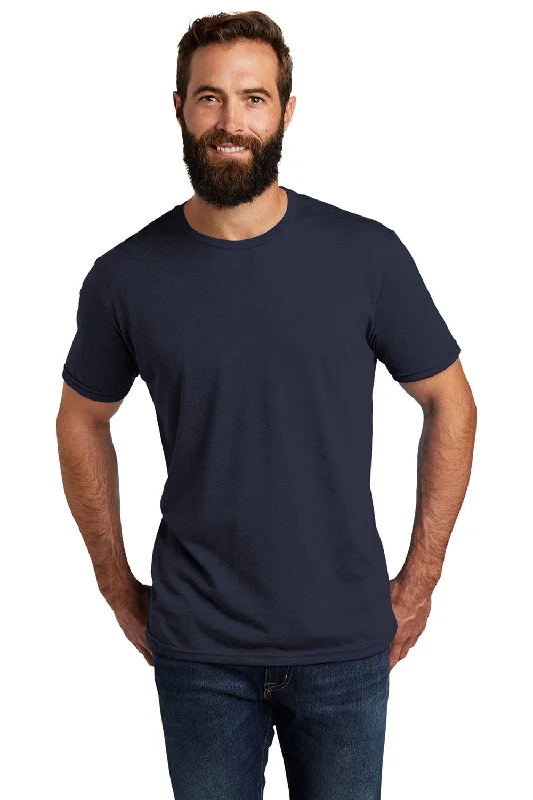 Men's short-sleeve stylish deep-burgundy tee-Allmade Mens Short Sleeve Crewneck T-Shirt - Night Sky Navy Blue