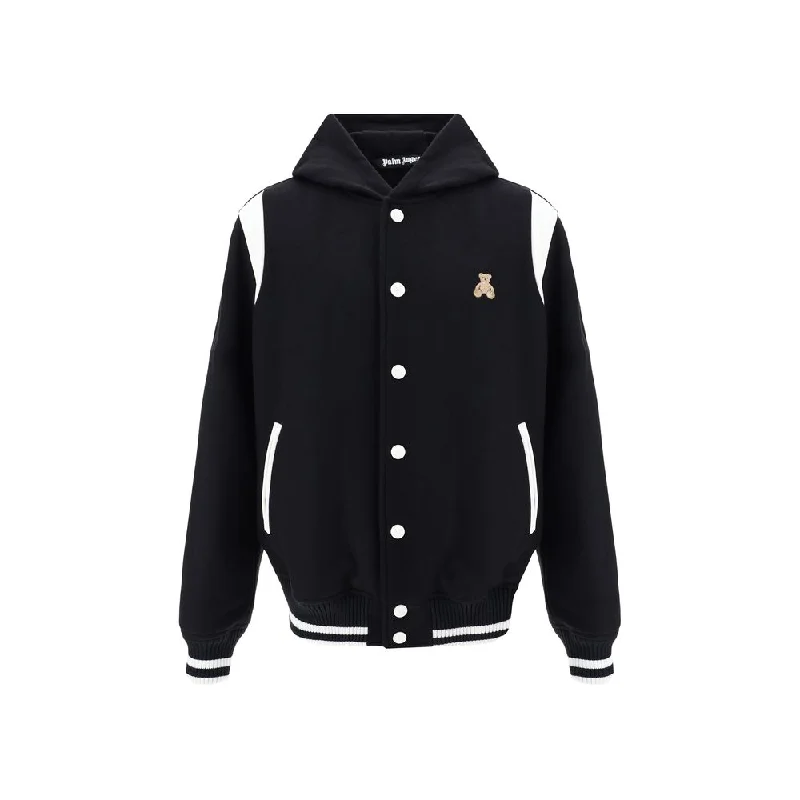 Men's modern bomber jackets-Palm Angels Bear In Mind Varsity Men's Jacket