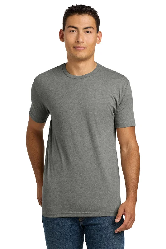 Men's short-sleeve fresh modern-smooth-side-pocket tee-Next Level Mens CVC Jersey Short Sleeve Crewneck T-Shirt - Stone Grey