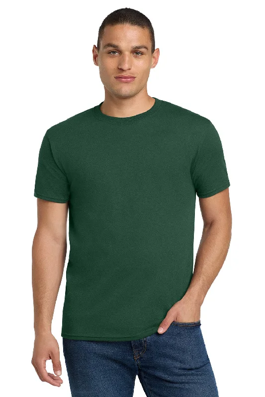 Men's short-sleeve vibrant tropical-retro-chic-amethyst shirt-Jerzees Mens Dri-Power Moisture Wicking Short Sleeve Crewneck T-Shirt - Forest Green