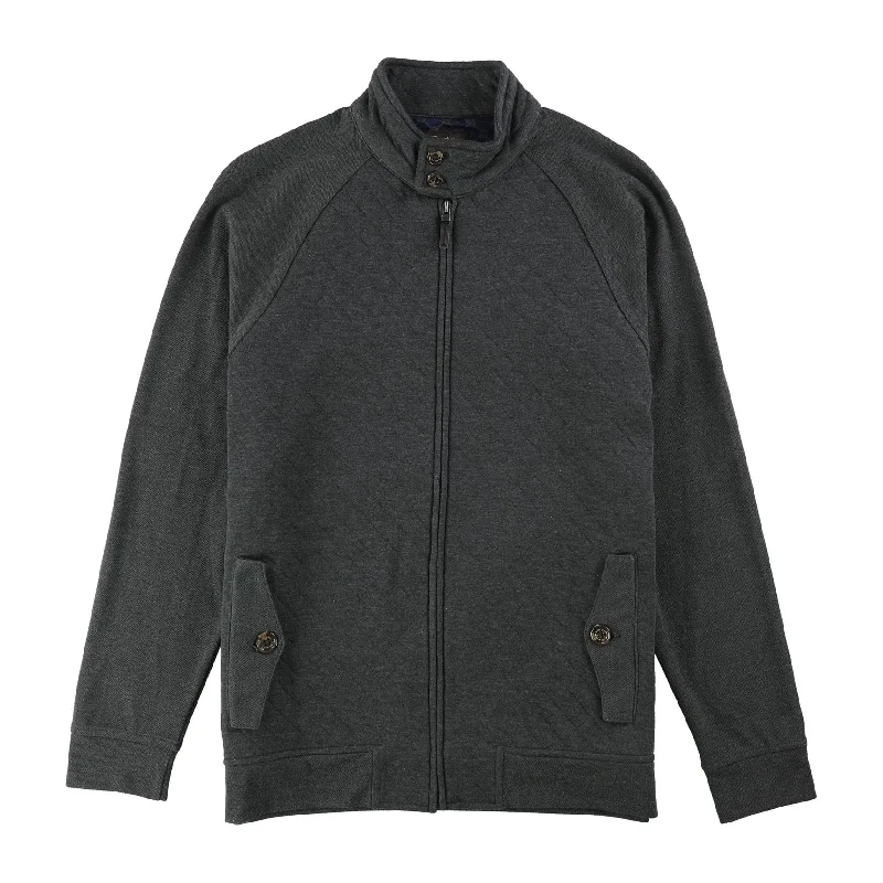 Men's soft fleece jackets-Tasso Elba Mens Quilted Knit Jacket