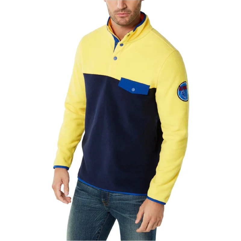 Men's camping rain jackets-Club Room Mens Colorblocked Pullover Fleece Jacket