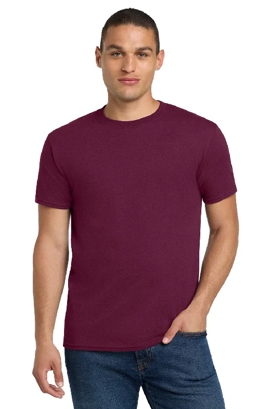 Men's short-sleeve muted fresh-cool-stone top-Jerzees Mens Dri-Power Moisture Wicking Short Sleeve Crewneck T-Shirt - Maroon