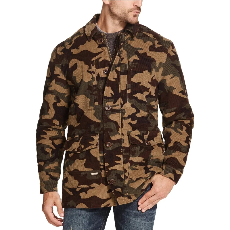 Men's faded denim jackets-Weatherproof Mens Camo Jacket