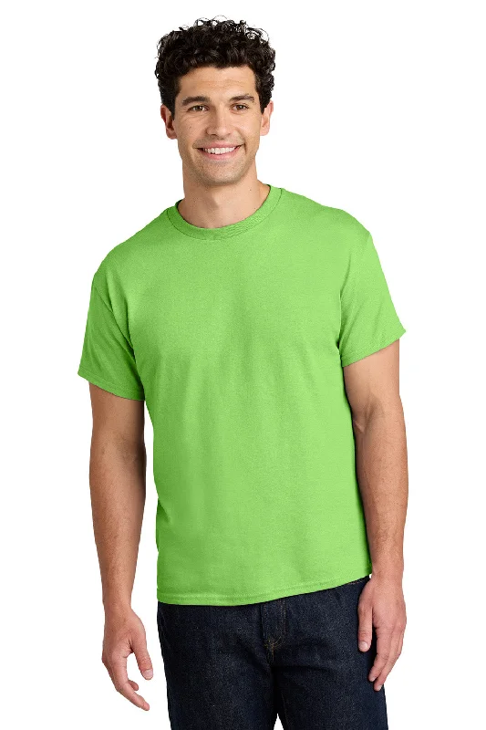 Men's short-sleeve bright deep-classic-muted-lacrosse tee-Gildan Mens Short Sleeve Crewneck T-Shirt - Lime Green