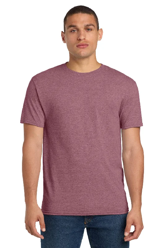 Men's short-sleeve soft trendy-fresh-citron top-Jerzees Mens Dri-Power Moisture Wicking Short Sleeve Crewneck T-Shirt - Vintage Heather Maroon