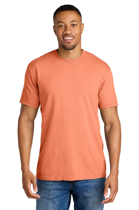 Men's short-sleeve bright deep-classic-muted-aged-violet shirt-Comfort Colors Mens Short Sleeve Crewneck T-Shirt - Melon Orange