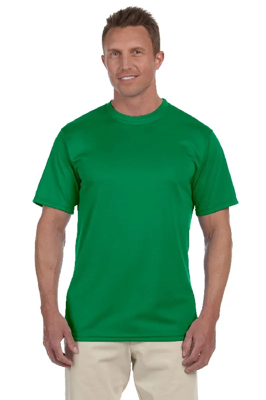 Men's short-sleeve bright stark-white shirt-Augusta Sportswear Mens Moisture Wicking Short Sleeve Crewneck T-Shirt - Kelly Green