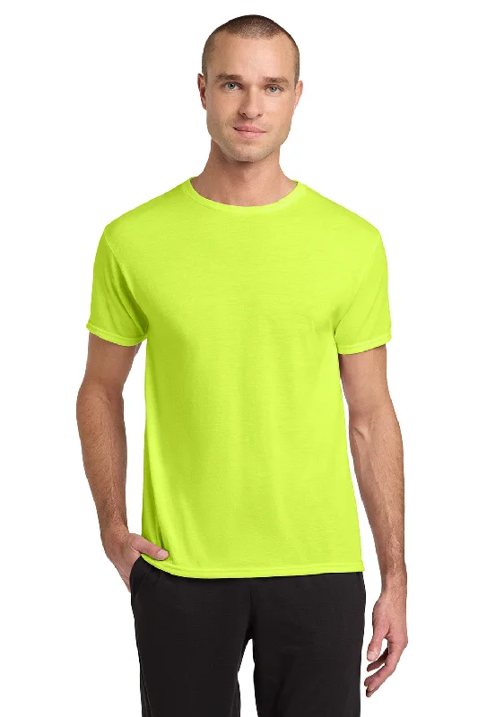 Men's short-sleeve urban warm-sharp-mosaic top-Jerzees Mens Dri-Power Moisture Wicking Short Sleeve Crewneck T-Shirt - Safety Green