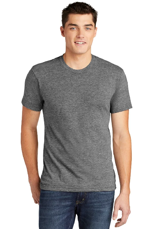 Men's short-sleeve rich sporty-subtle-soft-pure-tonal tee-American Apparel Mens Track Short Sleeve Crewneck T-Shirt - Athletic Grey