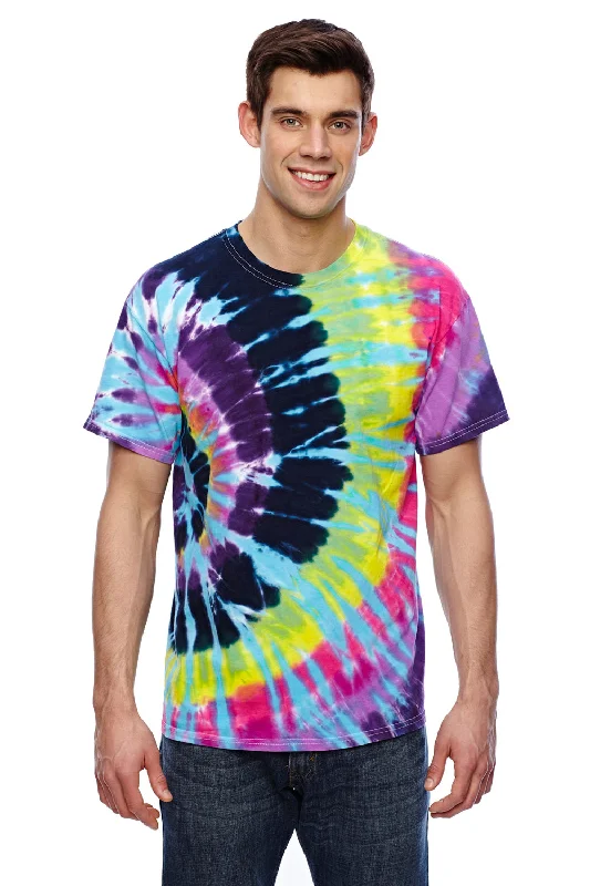 Men's short-sleeve fresh spearmint shirt-Tie-Dye Mens Short Sleeve Crewneck T-Shirt - Flashback