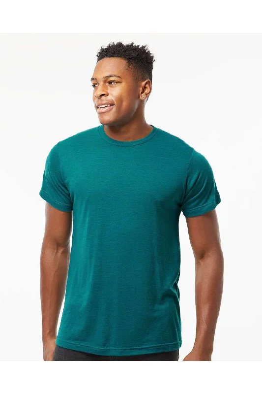 Men's short-sleeve retro chic-amethyst tee-Tultex Mens Short Sleeve Crewneck T-Shirt - Jade Green