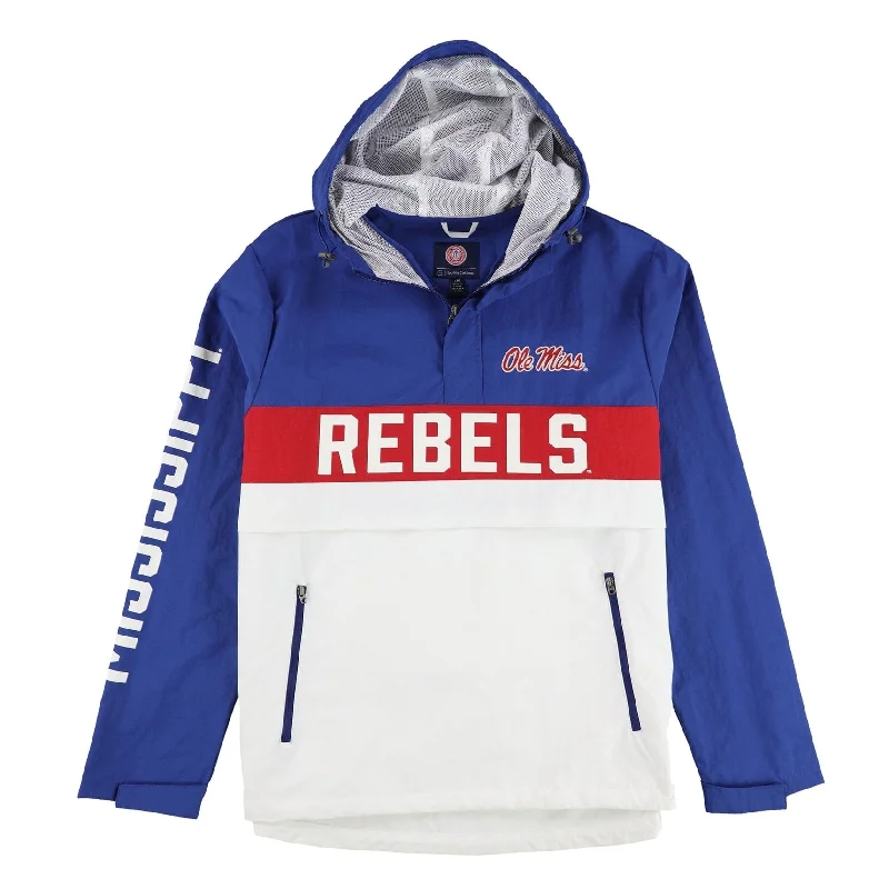 Men's long rain jackets-G-III Sports Mens Ole Miss Rebels Windbreaker Jacket, Multicoloured, Large