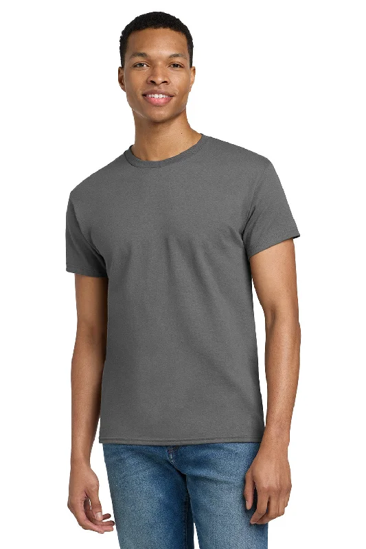 Men's short-sleeve bold rich-sporty-subtle-velvety tee-Gildan Mens Ultra Short Sleeve Crewneck T-Shirt - Charcoal Grey