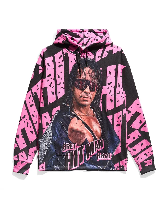 men's-hoodie-in-lane-red-Bret Hart Big Face AOP Hoodie