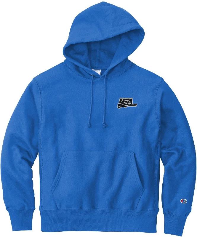 men's-hoodie-in-crest-blue-Champion Reverse Weave Hoodie