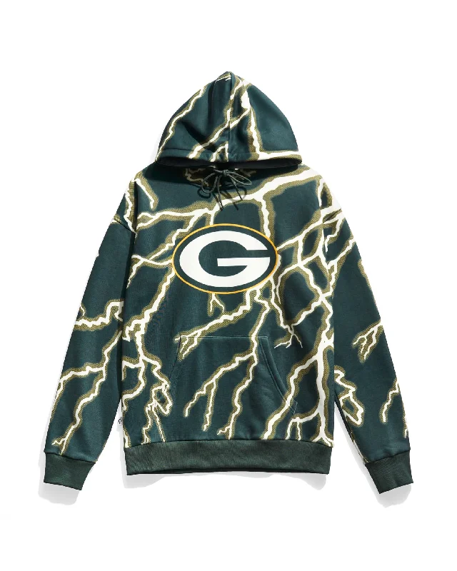 men's-hoodie-with-sleeve-twist-Green Bay Packers Lightning Hoodie