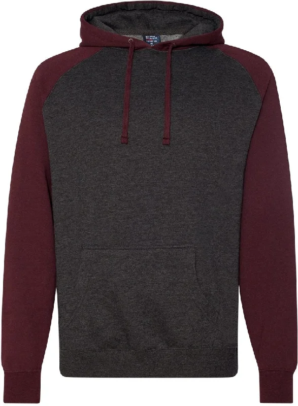 Charcoal Heather/Burgundy Heather