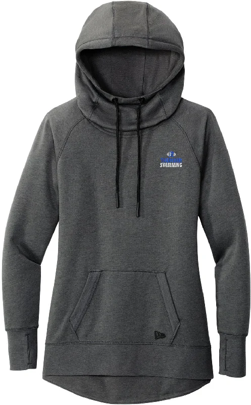 men's-hoodie-with-cotton-texture-New Era Ladies Tri-Blend Fleece Pullover Hoodie