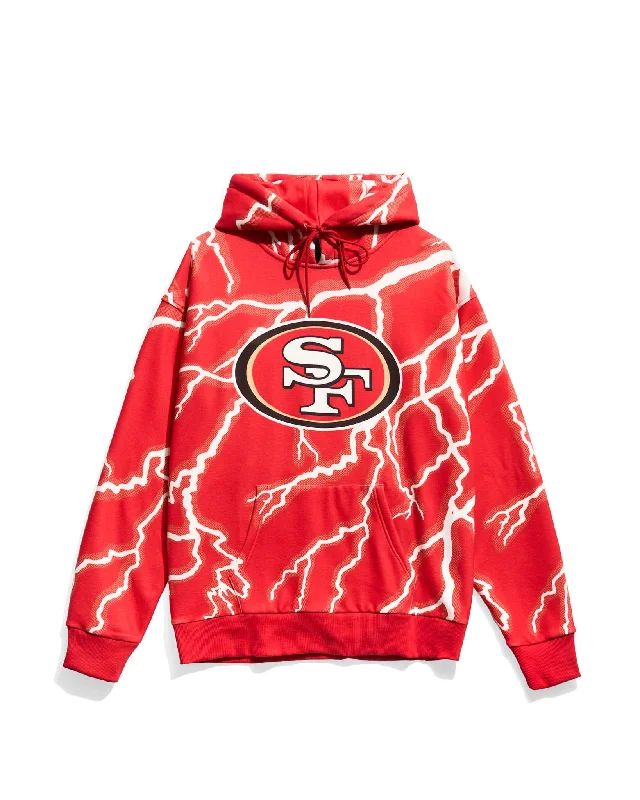 men's-hoodie-with-sleeve-fold-San Francisco 49ers Lightning Hoodie